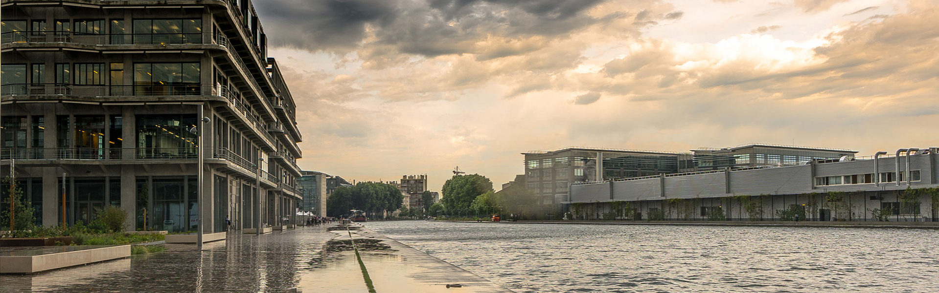 photo du canal de l'ourcq vu de la clinique dentaire newport pantin